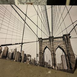 Large Brooklyn Bridge Canvas Print – 39.5” x 59” – Great Condition – $120 (Park Slope / Prospect Hts