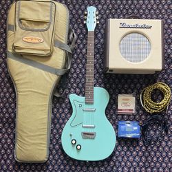 Danelectro  *(Left Handed )U-2 Reissue Solid Body Electric Guitar Mint Green  