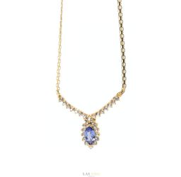 14K Gold Tanzanite Necklace 