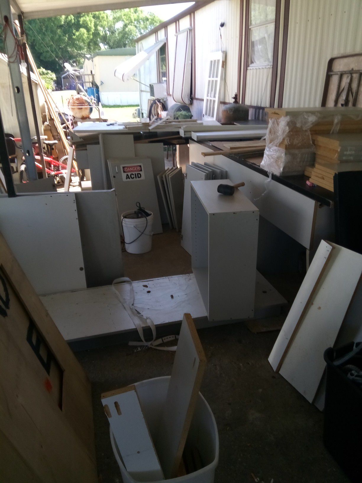 Kitchen cabinets three 15 foot counter top