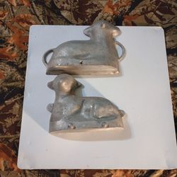 Vintage Cast Aluminum Lamb 2 Piece Cake Mold