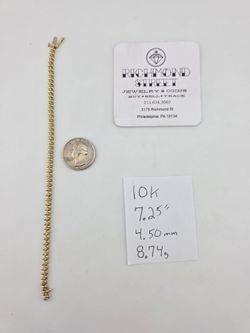 10k gold diamond tennis bracelet