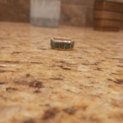 Turquoise and sterling silver ring 