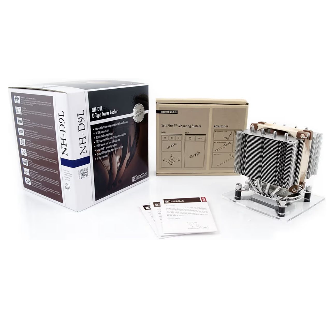 Noctua NH-D9L, Premium CPU Cooler with NF-A9 92mm Fan (Brown) for Desktop