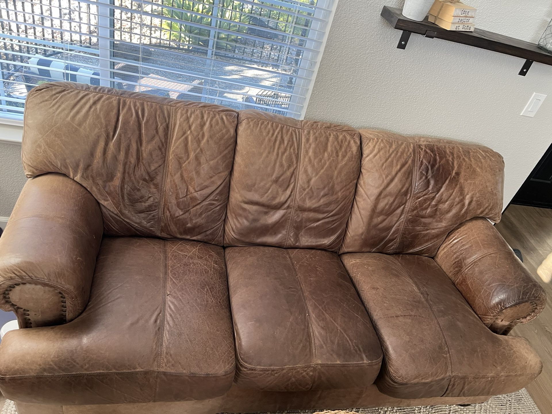Oversized Leather Couch