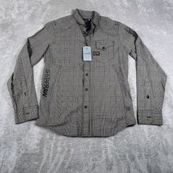 G-Star RAW Shirt Mens Medium Black Check Plaid New Marshall L/S Button Up NWT
