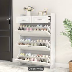 White Shoe Cabinet W1320P144291