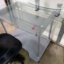 FREE DELIVERY! Nice Modern Glass Computer Office Desk With Chair