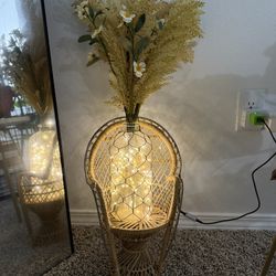 Wicker Chair & Plant