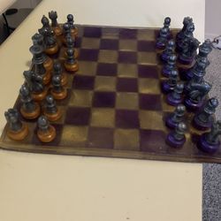 Custom Resin Glass Chess Board 