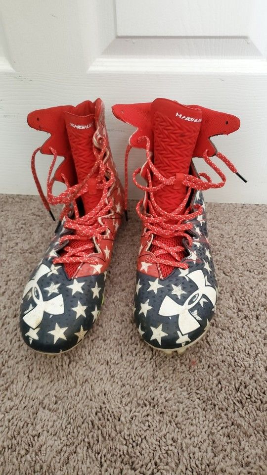 Under Armour Highlight Soccer Football Cleats Size 12 American Flag 