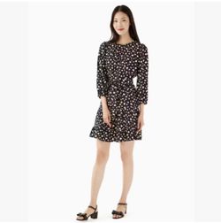 Kate Spade Heart Pop Shift Dress Black Size XS