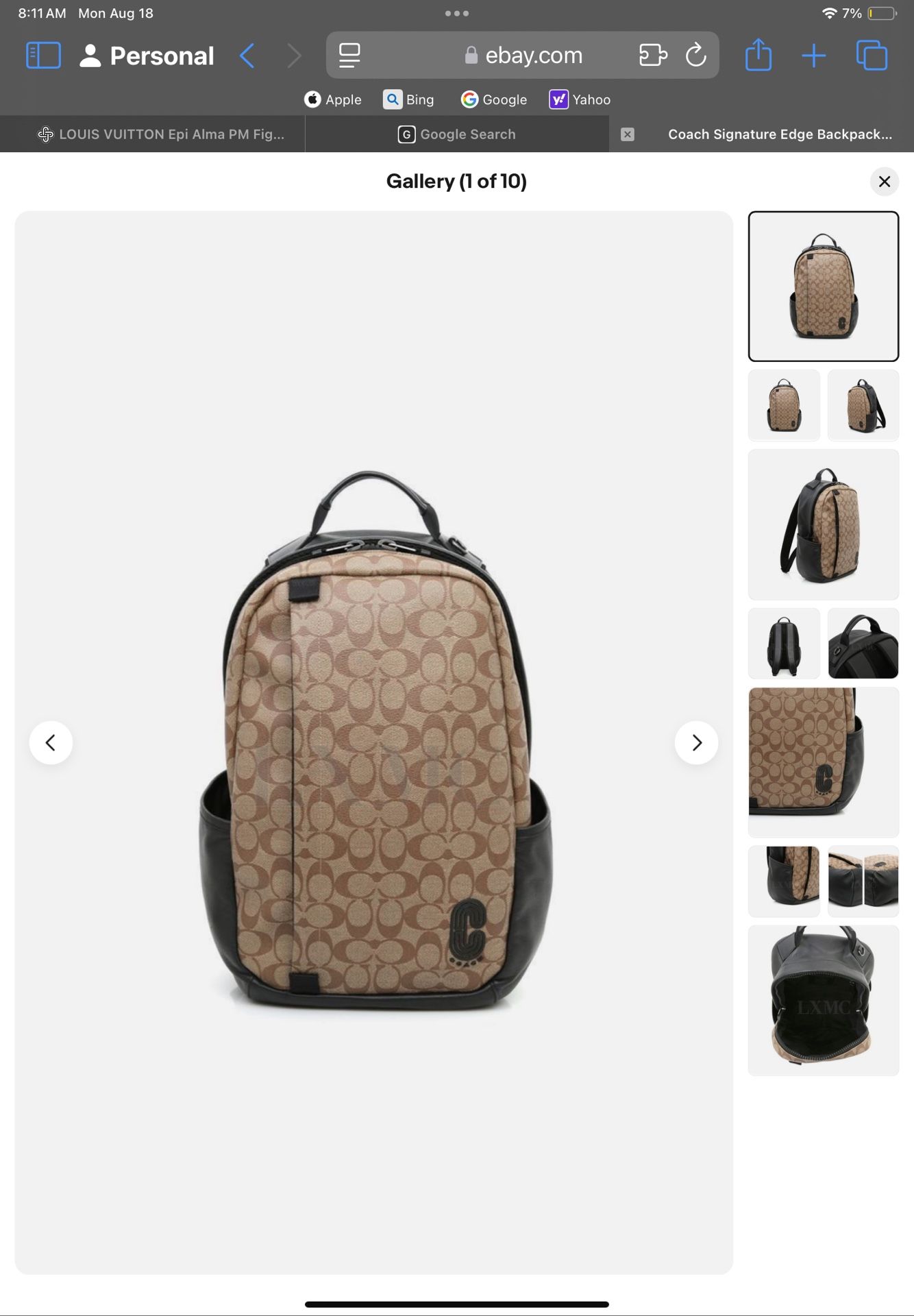 Coach  Leather Backpack