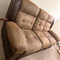 Mesa Two Tone Brown Stitching Style Sofa