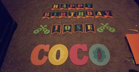 Happy birthday banner- coco decoration
