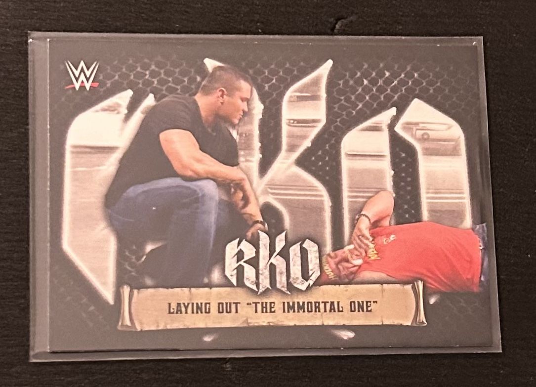2021 TOPPS WWE #RKO-2 “Lay Out Of The Immortal One” Randy Morton Hulk Hogan NM