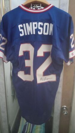 OJ Simpson signed jersey and plaq