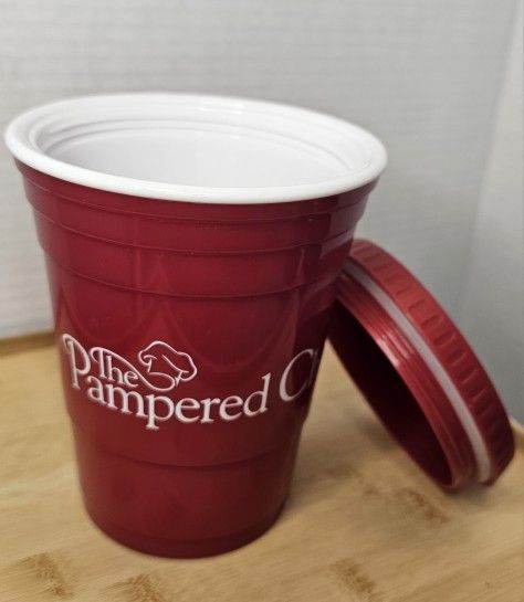 Leed's ASI 66887 Pampered Chef Red Solo Coffee Cup W/Top