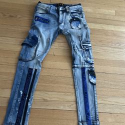 Elite Premium Denim Grunge Y2K Patched Distressed Biker Jeans Men's