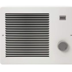Broan-NuTone Wall Heater, White Grille Heater with Built-In Adjustable Thermostat, 750/1500W, 120/240V AC