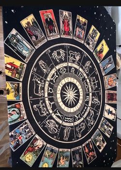 Zodiac, Astrology & Tarot Cards throw blanket