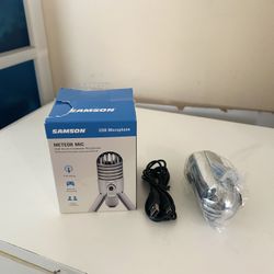 Samson Meteor Chrome USB Mic – Clear Sound, Easy Setup