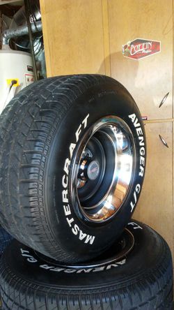 15x10 15x8 gmc/ Chevy 5x5 truck rally wheels with 275/60/15 tires for ...