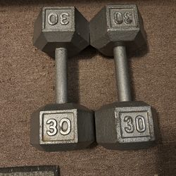 30LB iron dumbells