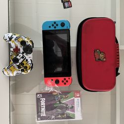 Nintendo Switch With Some Games And Controlers 