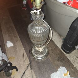 Cut Glass Lamp Vintage