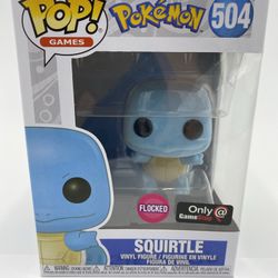 Mint Funko Pop Squirtel Flocked #504 GameStop Exclusive Pokemon Limited Funko Pop