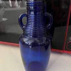 Vintage Blu Bottle With Cork