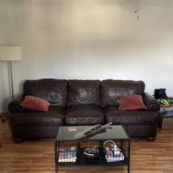 The comfiest leather couch