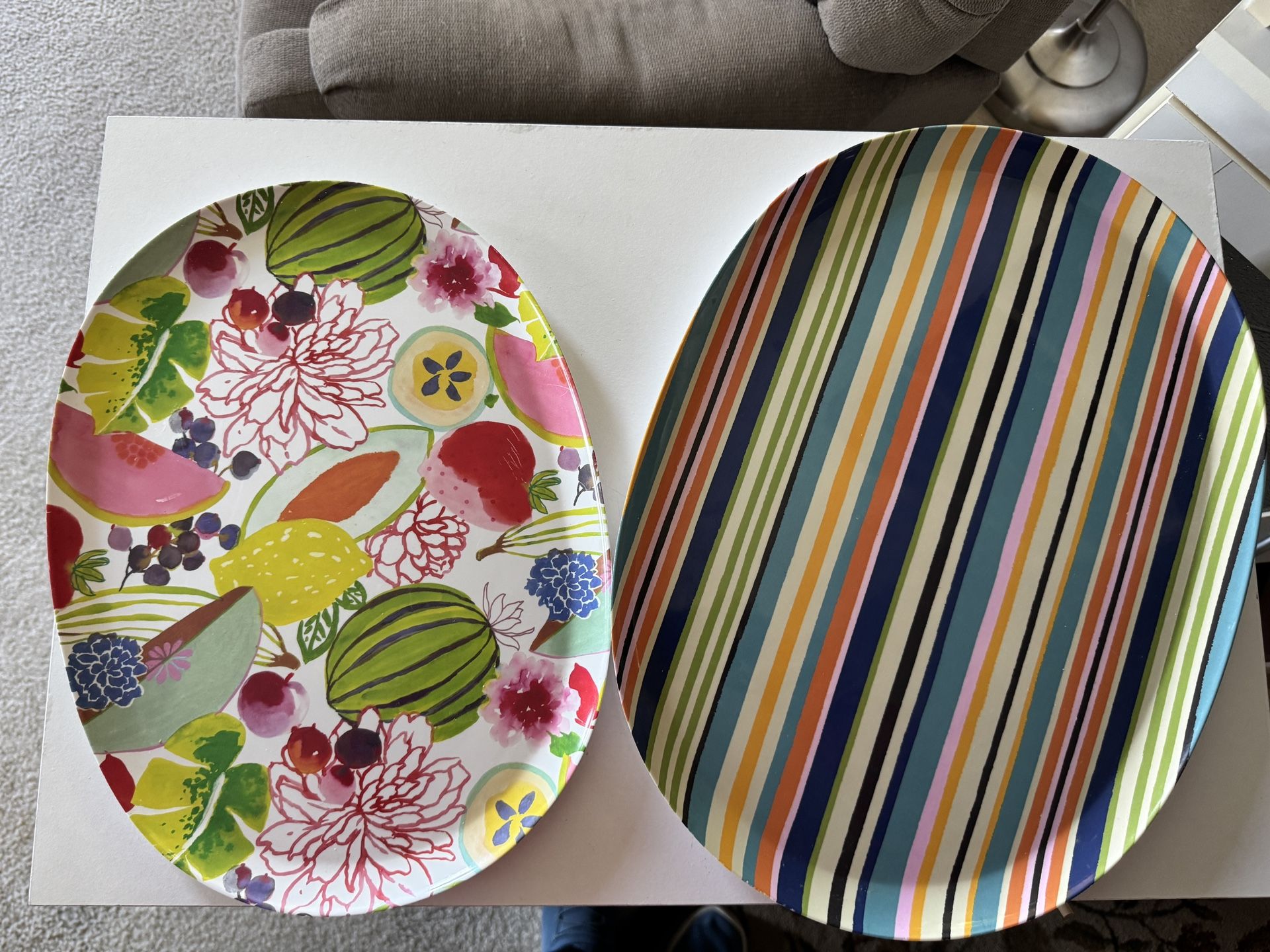 2 Melamine Platters