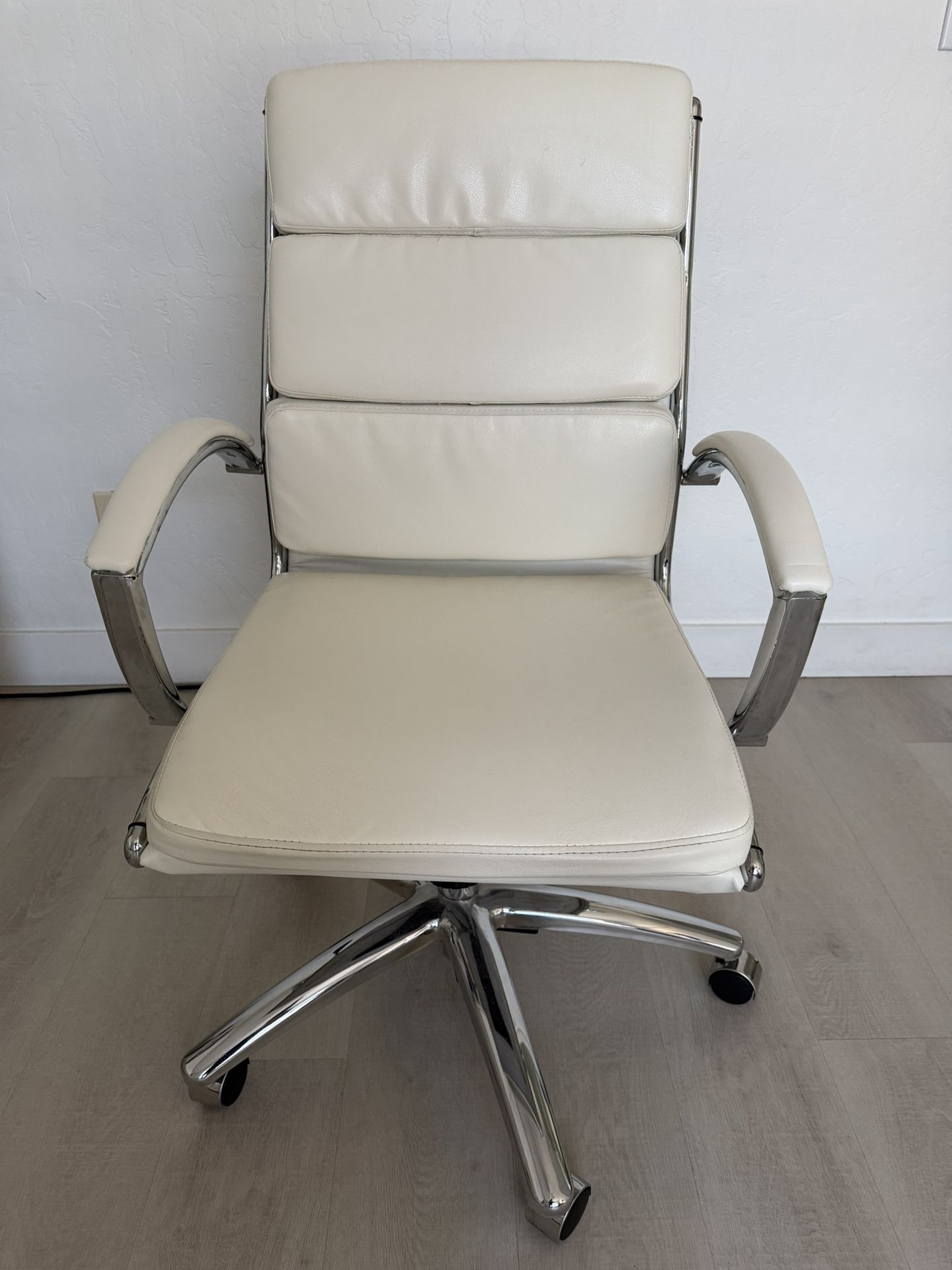 White Pleather Office Chair
