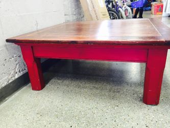 Wood coffee table