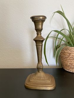 Tall Brass Detailed Candlestick