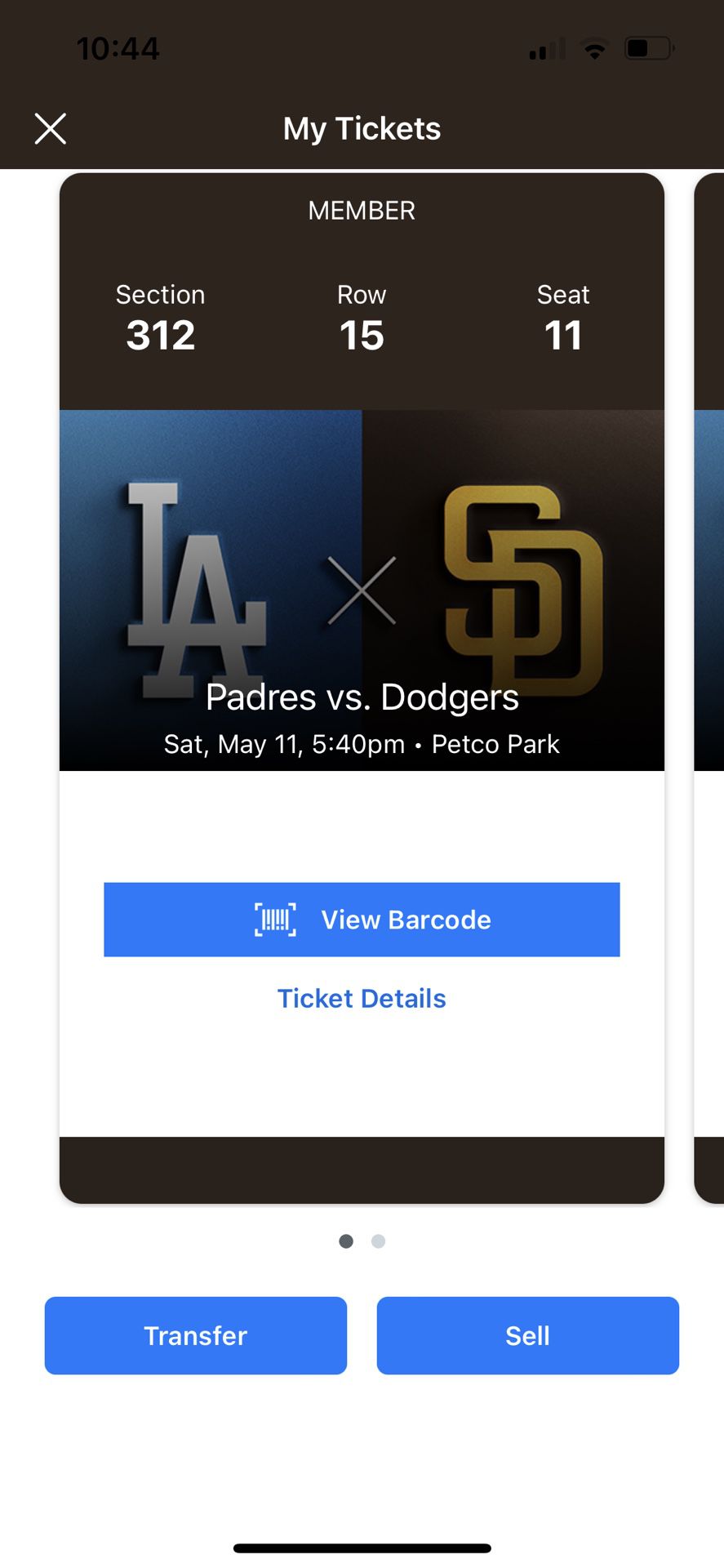Padres Vs Dodgers 5/11