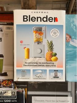 Chefman Obliterator Ice-Crushing Blender with Auto Blend Technology Brand New In Box