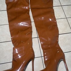 Brown Thigh High Boots 