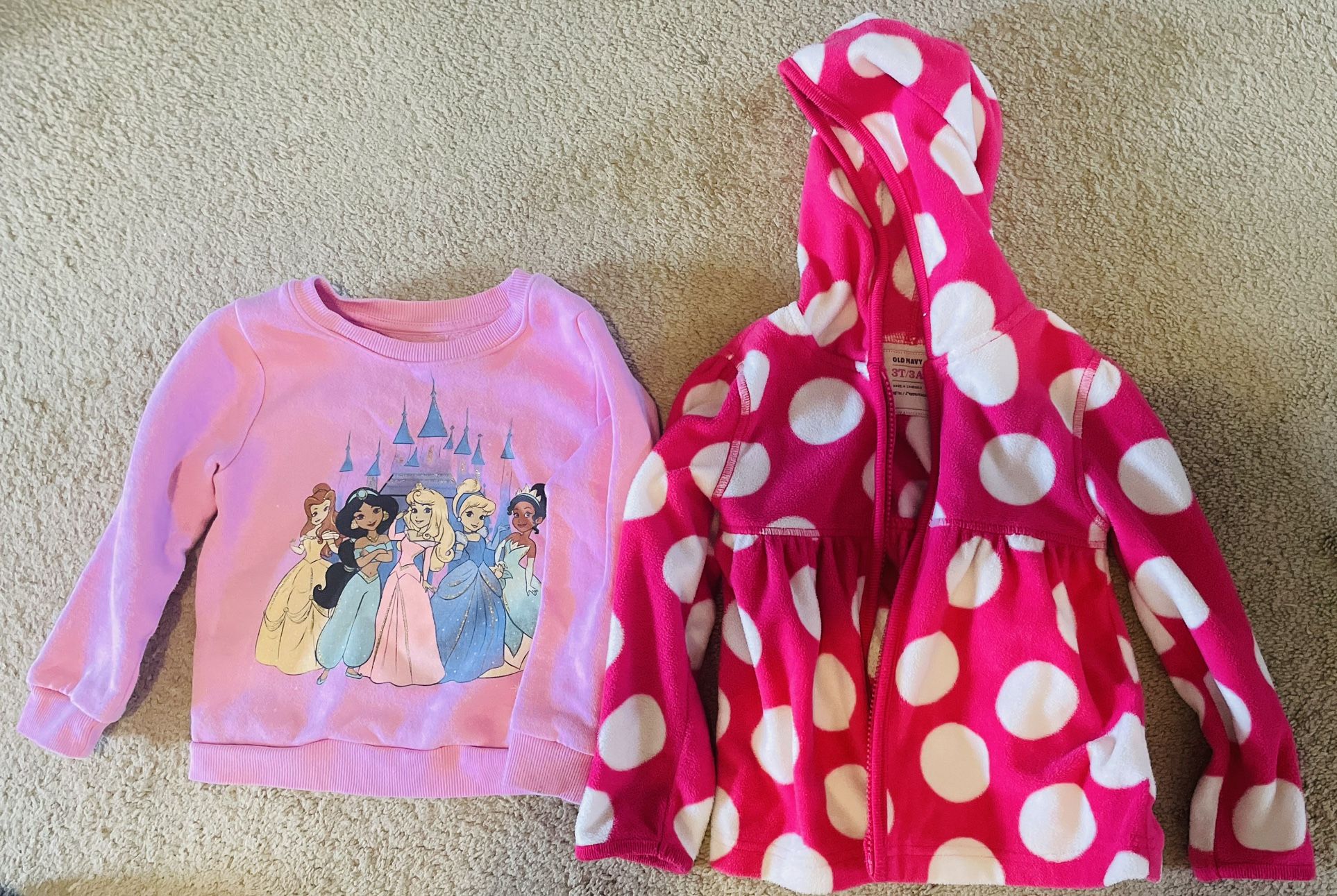 2 Pack: 3T Girl's Pink Sweatshirt & Sweater