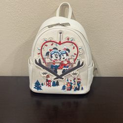 New White Minnie And Mickey Mouse Backpack 