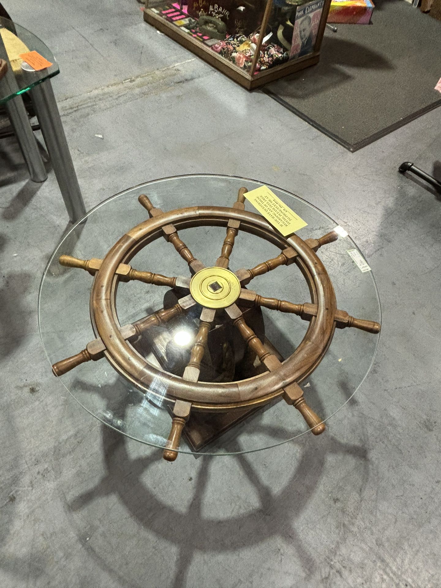 Nautical Ship Wheel Coffee Table