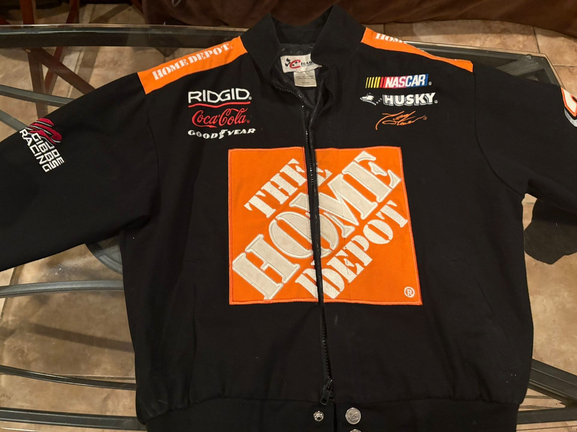 Tony Stewart Home Depot Jacket Signed Child’s Large