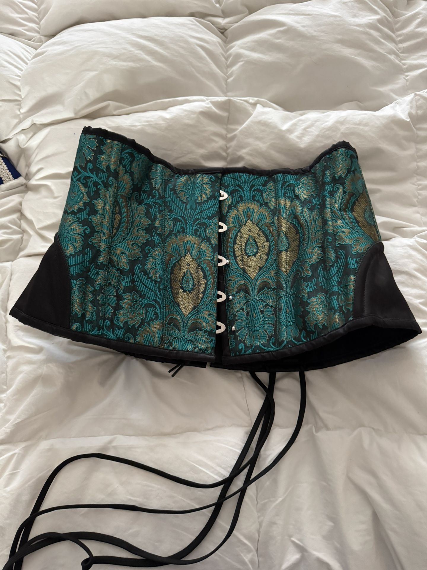 Teal Underbust corset