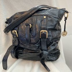 Ask Silver Lake Satchel Black Leather Bag