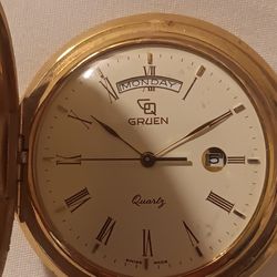 Vintage Gruen Pocket Watch 14kt