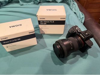 Sony A73 with two lenses