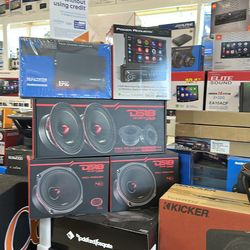 Power acoustic single dine with Apple play and audio control amp ds18 6.5 speakers with 6x9 speakers