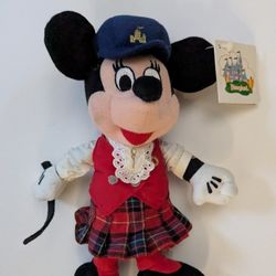 Disney Minnie Bean Bag Plush Tour Guide Plaid